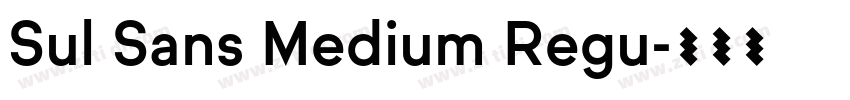 Sul Sans Medium Regu字体转换